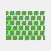 Kleurrijke kerst bloem fleece deken (Voorkant (Horizontaal))