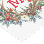 Kleurrijke kerst bloemenkrans en gewei lange tafelloper (Hoek)