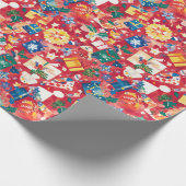 Kleurrijke kerst cadeaupapier (Hoek)