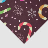 Kleurrijke Kerst Candy Canes met Sneeuwvlokken Tissuepapier (Detail)