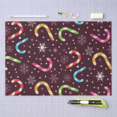 Kleurrijke Kerst Candy Canes met Sneeuwvlokken Tissuepapier (Craft)