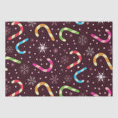 Kleurrijke Kerst Candy Canes met Sneeuwvlokken Tissuepapier (Voorkant)