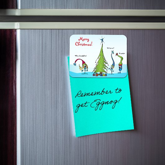 Kleurrijke kerst cartoon karakter magneet