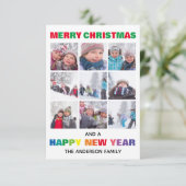 Kleurrijke Kerst Collage-3x5 Kerstkaart Kaart (Staand voorkant)