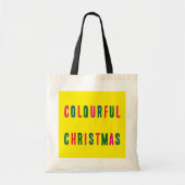 Kleurrijke kerst feestelijke Canvas tas (Voorkant)