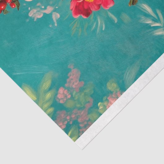 Kleurrijke kerst Franse poedel decoupage Tissuepapier (Detail)