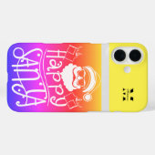 Kleurrijke Kerst gepersonaliseerde naam en initiaa Case-Mate iPhone Case (Achterkant (horizontaal))