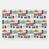 Kleurrijke Kerst Gift Box Patronen Inpakpapier Vel (Voorkant 2)