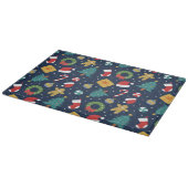 Kleurrijke Kerst Glas Snijplank (Hoek)