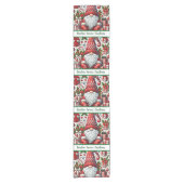 Kleurrijke Kerst Gnome Korte Tafelloper (Voorkant)