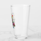 Kleurrijke Kerst Grafische Grinch Glas (Links)