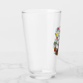 Kleurrijke Kerst Grafische Grinch Glas (Rechts)