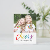 Kleurrijke Kerst Grutten Nieuwjaar Wenskaart Feestdagenkaart (Staand voorkant)