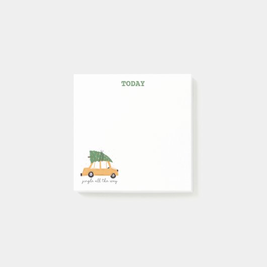 Kleurrijke kerst illustratie aangepaste tekst post-it® notes (Voorkant)