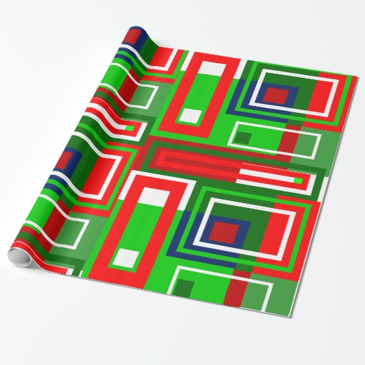Kleurrijke kerst inpakpapier Roll (Uitgerold)