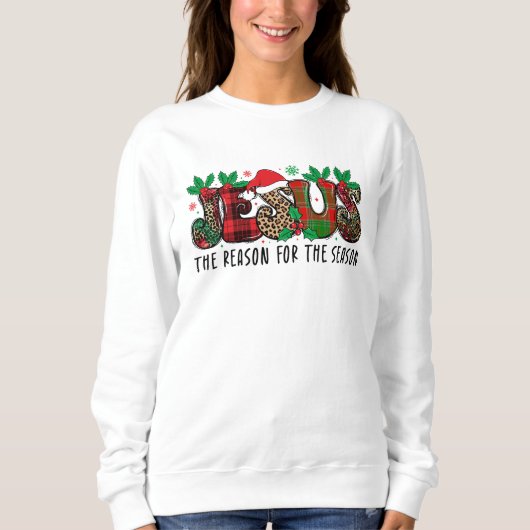 Kleurrijke Kerst Jezus  Trui (Voorkant)