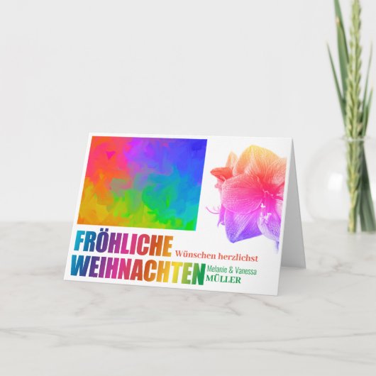 Kleurrijke kerst kaart (Voorkant)