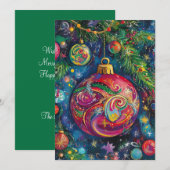 Kleurrijke kerst Kaart (Voorkant / Achterkant)