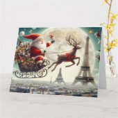 Kleurrijke kerst Kaart in een Parijse setting (Gele Bloem)