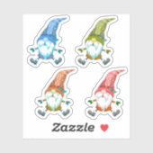 Kleurrijke kerst kabouter Vinyl stickers (Vel)