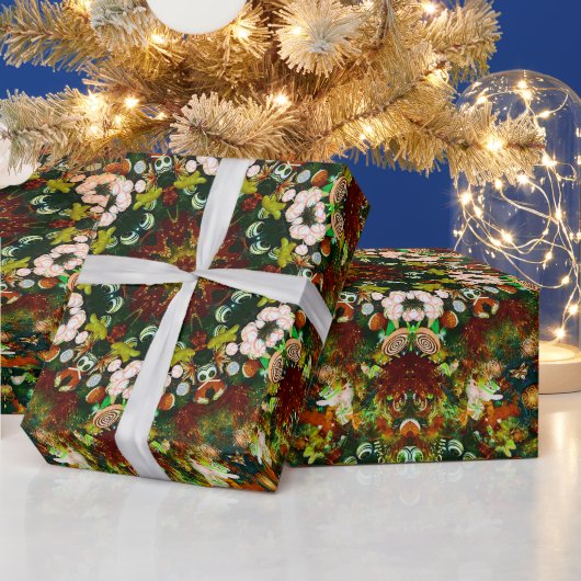 Kleurrijke kerst Kaleidoscoop Cadeaupapier (Feestdagen)