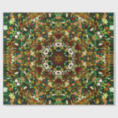 Kleurrijke kerst Kaleidoscoop Cadeaupapier (Vlak)