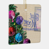 Kleurrijke Kerst Kantoor Art Keramisch Ornament (Rechts)