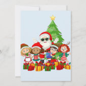 Kleurrijke Kerst Kinder Uitnodiging Kaart (Achterkant)