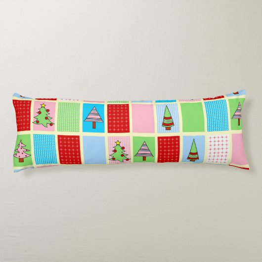 Kleurrijke kerst lichaamskussen (Achterkant)