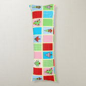 Kleurrijke kerst lichaamskussen (Voorkant Verticaal)