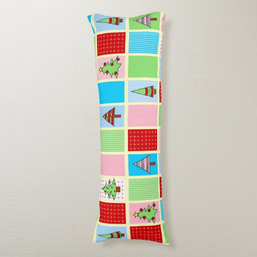 Kleurrijke kerst lichaamskussen (Voorkant Verticaal)