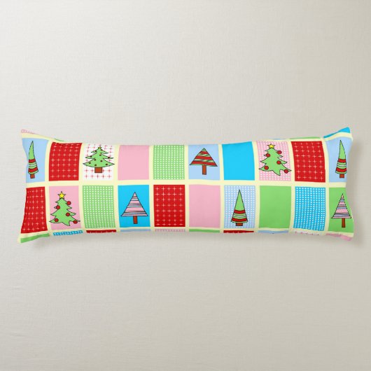 Kleurrijke kerst lichaamskussen (Voorkant)