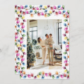 Kleurrijke Kerst Licht Foto Feestdagenkaart (Voorkant / Achterkant)