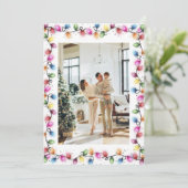 Kleurrijke Kerst Licht Foto Feestdagenkaart (Staand voorkant)