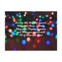 Kleurrijke Kerst Lichtjes met Gedicht