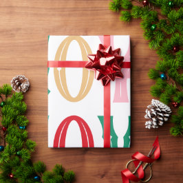 Kleurrijke Kerst met Vreugde Cadeaupapier