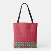 Kleurrijke Kerst Mooie Kat Tote Bag (Achterkant)