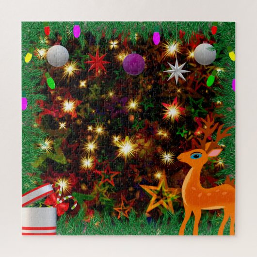 Kleurrijke Kerst & Nieuwjaar puzzel (Verticaal)