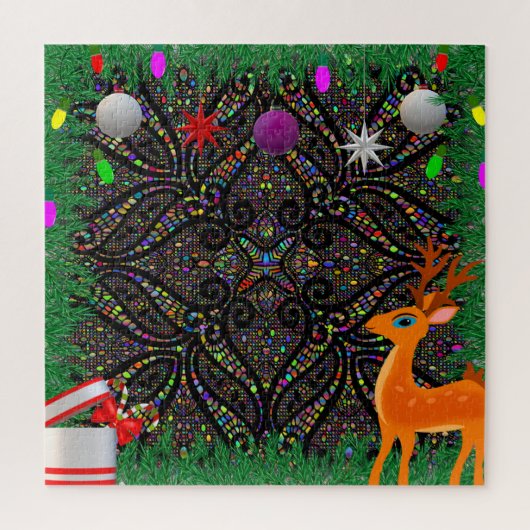 Kleurrijke Kerst & Nieuwjaar puzzel (Verticaal)