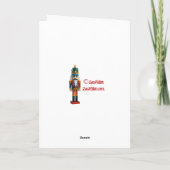 Kleurrijke kerst notenkraker Speelgoed Kaart (Achterkant)