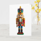 Kleurrijke kerst notenkraker Speelgoed Kaart (Gele Bloem)