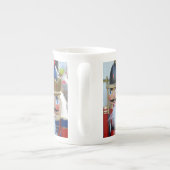 Kleurrijke kerst notenkrakers porselein kop (Achterkant)