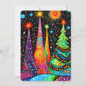 Kleurrijke Kerst Open Huis Kaart (Achterkant)