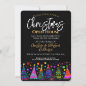 Kleurrijke Kerst Open Huis Kaart (Voorkant)