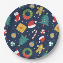 Kleurrijke Kerst Papieren Borden