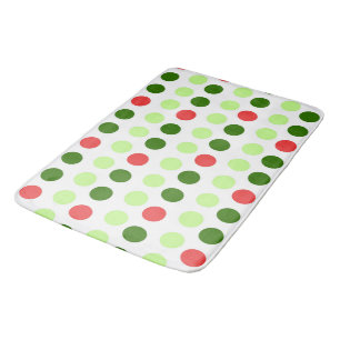 Kleurrijke Kerst Polka Stippen Badmat