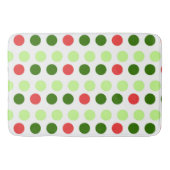 Kleurrijke Kerst Polka Stippen Badmat (Voorkant)