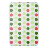 Kleurrijke Kerst Polka Stippen Badmat (Voorkant Verticaal)