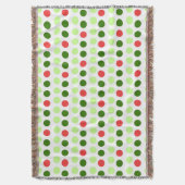 Kleurrijke Kerst Polka Stippen Deken (Voorkant Verticaal)
