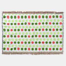 Kleurrijke Kerst Polka Stippen Deken